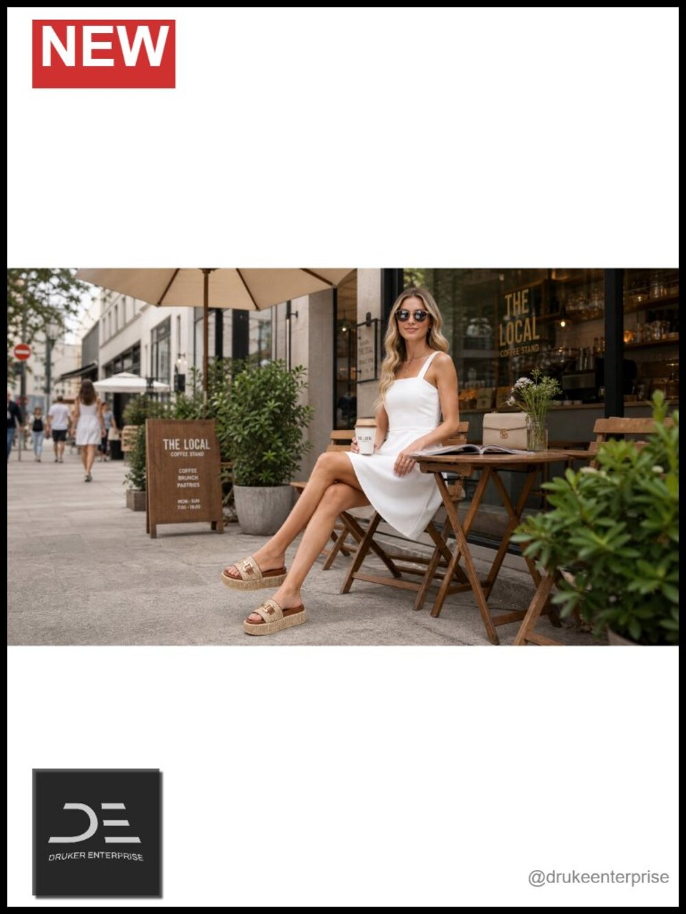 Platform Sandals Cute Raffia Espadrilles Slip on Open Toe Woven Straw Slides - Picture 5 of 5